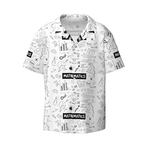 Chemise hawaïenne mathématiques homme à manches courtes et poche avant