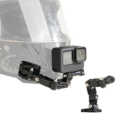 SUREWO Motorcycle Helmet Chin Mount Kits Compatible with GoPro Hero 13 12 11 10 9 8 7 6 5 Black,DJI Osmo Action 5 pro/4/3/2/AKASO/Campark/YI Action Camera,Insta360 Camera and More