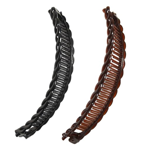 2 clip per capelli, banana da donna, clip per capelli a banana, classica, arricciatura, pesce coda, accessorio per capelli, clip ricci, spessi per capelli grandi, grandi e grassi, per capelli grassi