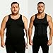 SELURE Shaping Tank Men 2.0 Compression Shirt Shapewear Workout Tops Breathable Shaper Vest Abs Abdomen Undershirt Black