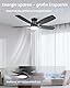 Airwit 106cm Deckenventilator mit Beleuchtung Doppelseitige Flügeln, Leise Deckenventilator mit Licht und Fernbedienung, LED Lampe mit Ventilator für Schlafzimmer Wohnzimmer, Umkehrbar DC Motor