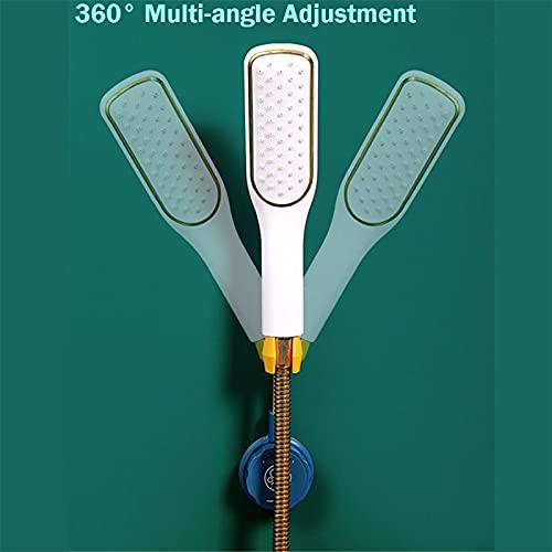 Support pommeau de douche à ventouse réglable blanc Lot de 3 sans perçage