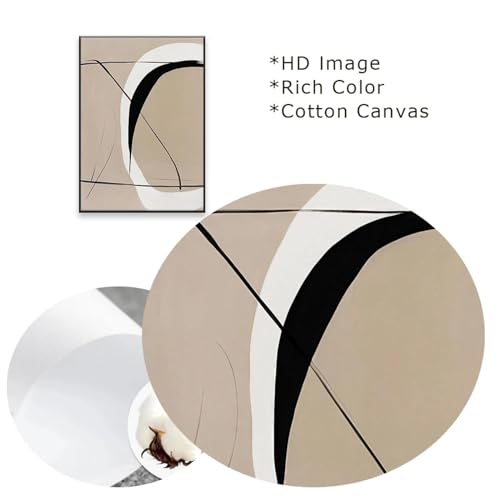 Décoration d'intérieur beige neutre, affiche abstraite géométrique 60x90 - 5
