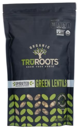 TruRoots Organic Sprouted Green Lentils -- 10 oz - 2