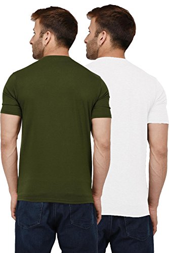 Image of London Hills Solid Cotton Blend Half Sleeve Regular Men Round Neck Tshirts | T Shirt For Man | Tshirt | Shirts Men | Tshirt For Man | T-shirt | T-shirts | Stylish | Gym Wear For Workout | MultiColored