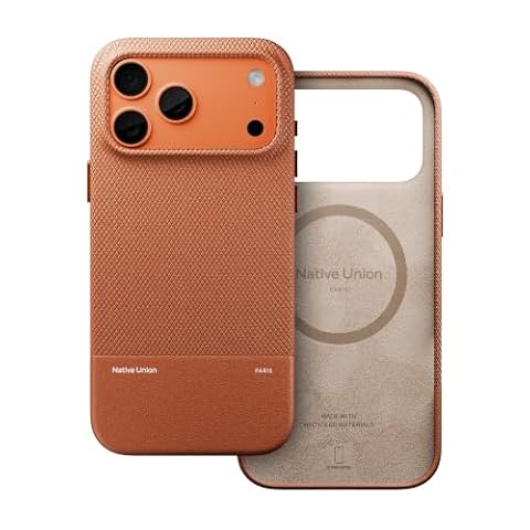 Native Union iPhone 18 Pro Max MagSafe Case RE CLASSIC, 15 stóp ochrona przed upadkiem wysokiej jakości skórzane etui, smukłe i cienkie, podwyższona ramka aparatu, kompatybilne z bezprzewodowym