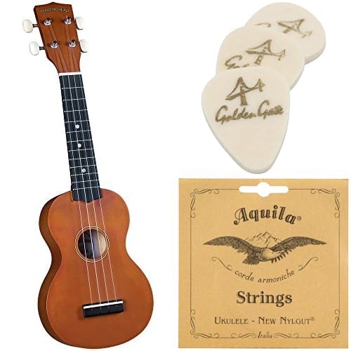 Diamond Head DU-150 Ukulele Bundle: Strum in Style with FP-1 Felt Pick and Aquila AQ-4 Strings!