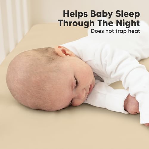 Image of KeaBabies 2-pk Organic Cotton Crib Sheets for Boys Girls 52x28 (Khaki) | Fitted Crib Mattress Sheet Neutral, Breathable Cover for Baby Bed Set, Toddler Mattress, Soft & Cute Prints