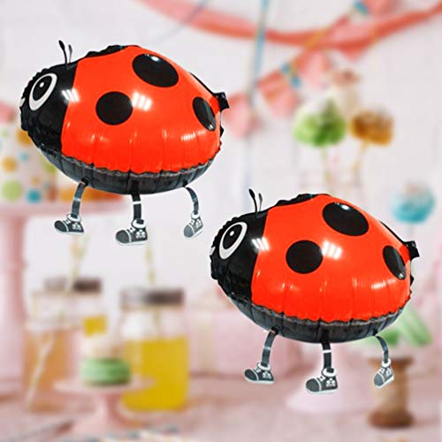 Jojofuny 627SYFB14167HG30C 2Pcs Walking Animal Balloon Cartoon Beetle Bug Ladybug Foil Walker Decorative Insect Aluminum Balloon Photo Prop thumb #2