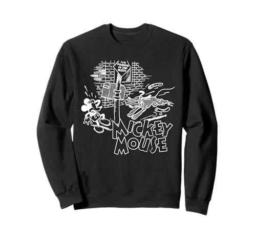 Sweatshirt Disney Mickey Mouse avec motif graphique comic noir et blanc