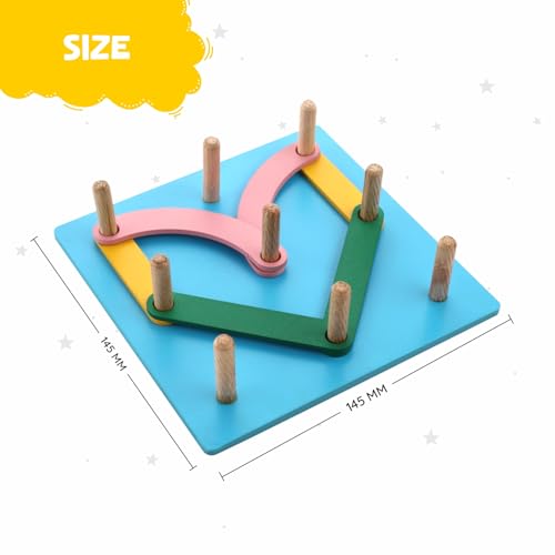 Image of SPARTAN KIDS Wooden Alphabet Puzzle - ABC Puzzles for 3-5 Year Olds - Montessori Educational Toys - 28 Pieces - 14.5x14.5 CM