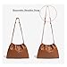 Woven Large Crossbody Bags for Women Trendy Soft Leather Shoulder Tote Purses (Brown)