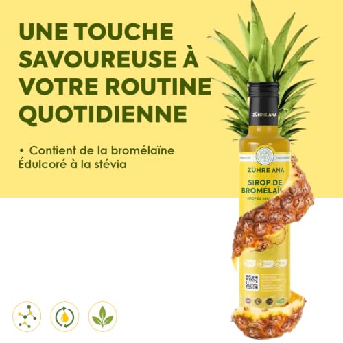 Zühre Ana® Bromelain Sirup – Mit Bromelain, Coenzym Q10, Mate-Extrakt, L-Carnitin und natürlichem Ananasaroma… – Ansicht 6