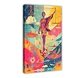 CBVHOAW Póster de lienzo con diseño de escalas de justicia de justicia, decoración de dormitorio, paisaje, regalo, 30 x 45 cm