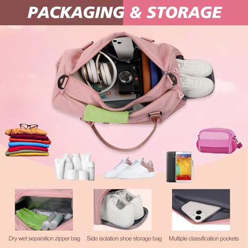 Personalized Duffel Bag,Custom Sports Bag with Text,Colorful Photo/Embroidered Name,Overnight Travel Bag with Wet/Dry Pockets & Shoe Compartment,Gift for Family/Friends4