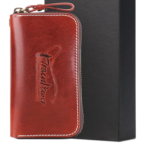 Leather Fly Fishing Wallet,Fly Boxes，Unique Fly Fishing Gift for Man dad Kids Husband Women