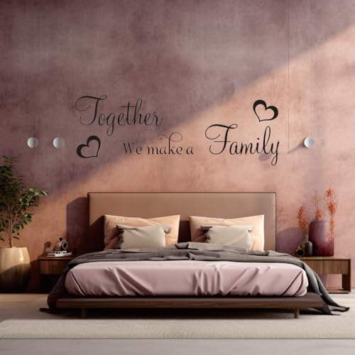 Vinilo Decorativo de Frase para Pared "Juntos Hacemos una Familia" miniatura 6