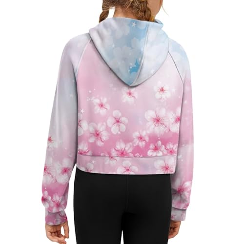 Hoodies for Girls Sweatshirts for Kids Zip Up Pullover Cute Clothes Fall Jackets Graphic Shirts with Pockets 5-143