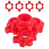 Baluue 8pcs Dumbbell Snap Nuts with Ergonomic Grip Plastic Hexagonal Safety Nuts for Bars and Dumbbells