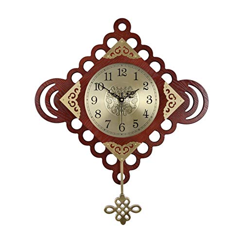 QQB GYC- Wooden Wall Clock Large Wall Clock Retro Wall Clock Decorative Wall Clocks Non-Ticking Silent Wall Clocks for Living Room, Bedroom, Kitchen, Officex