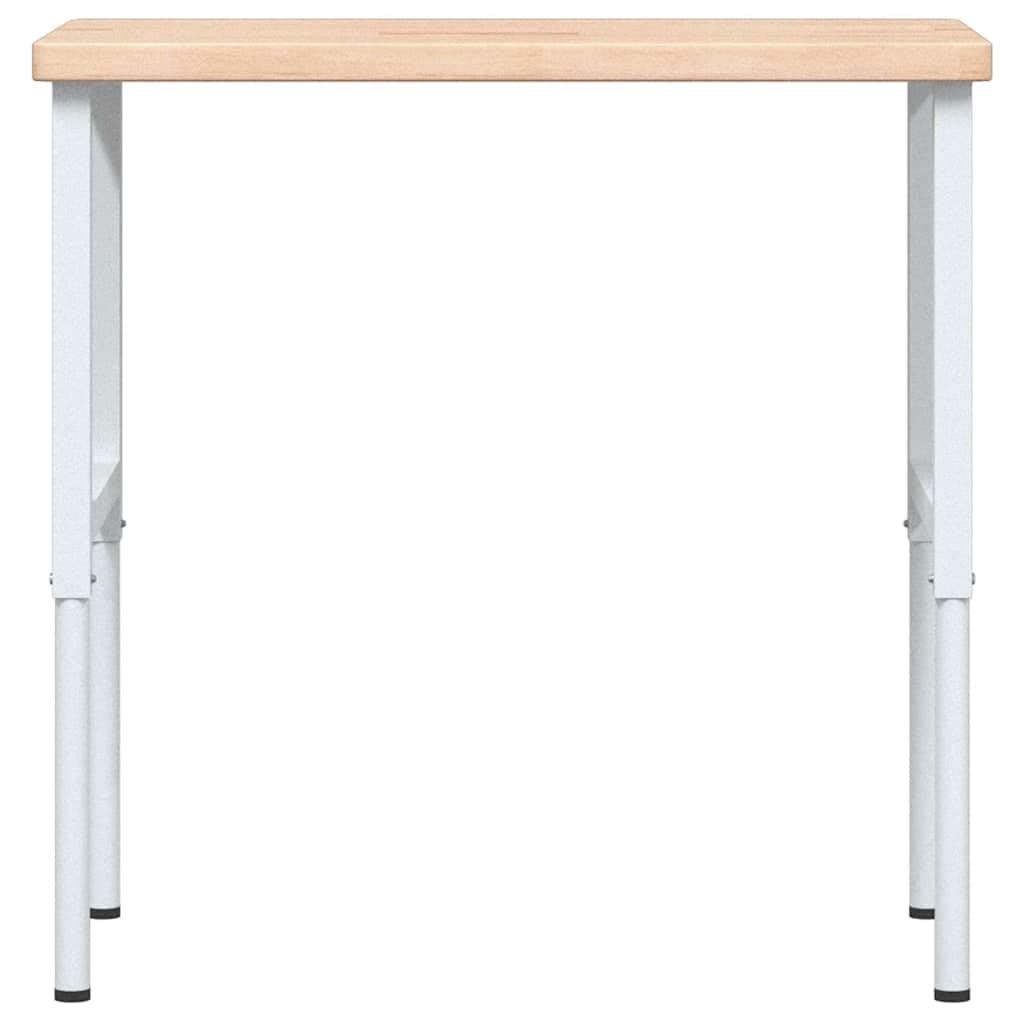 vidaXL Banco de Trabajo Rectangular Madera Maciza 100x60x(73-99,5) cm