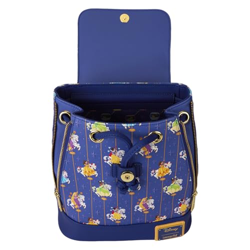 Mini sac à dos Loungefly Disney Princess Carrousel compact et pratique - 6