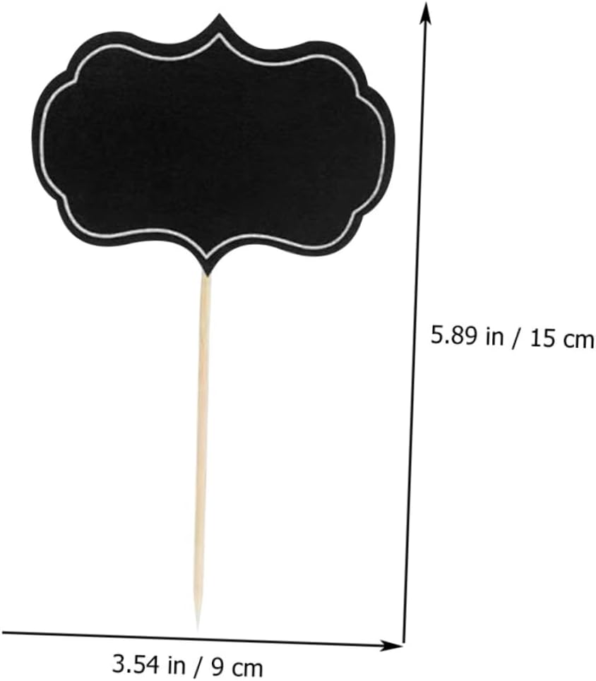 Blackboard Paper Food Markers 80pcs Wood Picks Writable Creative Shape