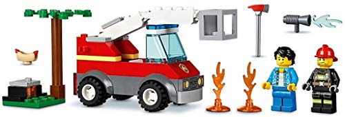 City Fire Barbecue in Fumo con Camion dei Pompieri, Minifigura del Vigile del Fuoco, Hot Dog e Accessori per la Griglia, Set da Costruzione Ispirati ai Pompieri, 60212 - Lego - Immagine 6