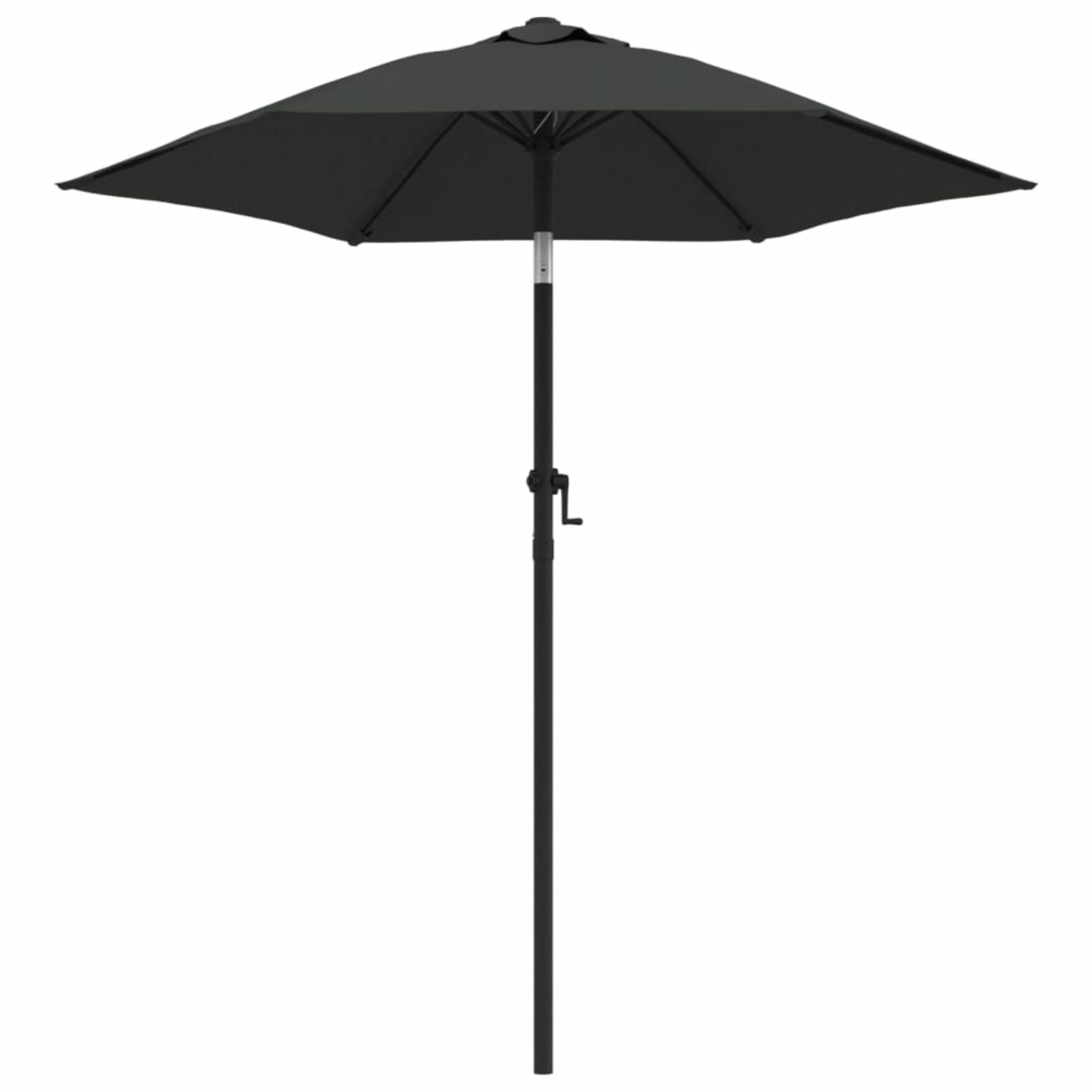 Homgoday Sombrilla de Aluminio Gris Antracita 200x224 cm Sombrilla de Jardín,Protección UV Sombrilla Jardín Grande Orientable Jardín Parasol Balcón