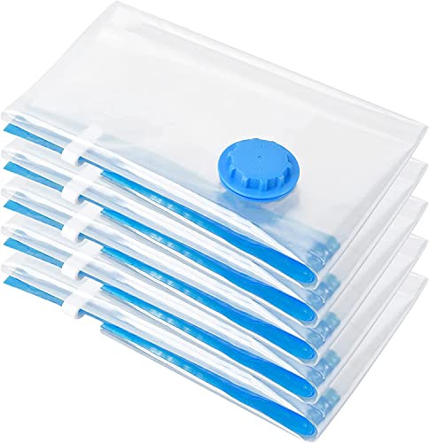 Set di 4 Sacchetti Sottovuoto Vestiti Piccoli 50x60cm - Sacco Sottovuoto Vestiti da Viaggio - Sacchi Sottovuoto Riutilizzabili - Buste Salvaspazio