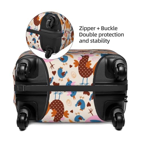 Travel Luggage Cover - Cute Chickens Washable Suitcase Covers Protector Fits 18-32 Inch Luggage2