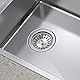 Ibergrif Universal Siebkörbchen Edelstahl (2er Set)- Spülbecken Stöpsel 80mm, Abflussstopfen mit 18 Schlitze, Abflusssieb für Exzenter-Bedienung, Küchenspüle Sieb Antiblocking, Schnelle Entwässerung