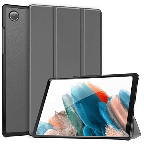 Image of Robustrion Smart Trifold Hard Back Flip Stand Case Cover for Samsung Galaxy Tab A8 10.5 inch [SM-X200 /X205 /X207] 2022 - Grey