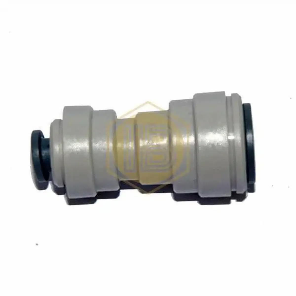 JOHN GUEST REDUCING STRAIGHT CONNECTOR. Push-fit Tube O.D. 3/8" to 1/4" Push-fit Tube O.D. Speedfit Part No PI201208S. Inch Size Quick-Connect Acetal Fittings for Drinks Dispensers and Pure Water.