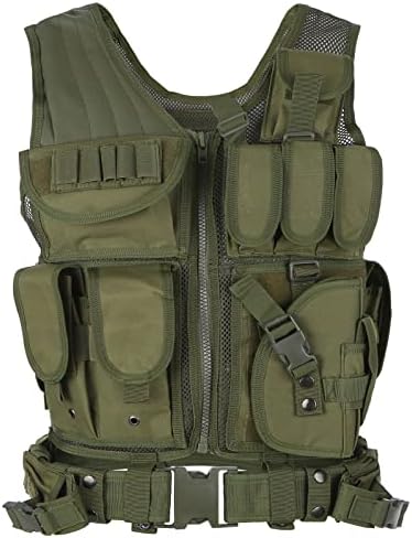Lixada Sports Vest Equipment Security Vest Training Vest Adjustable Lightweight Vest for Law Enforcement Guard Hunting