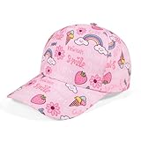 QKURT Mädchen Baseballkappe, Sonnenhut mit niedlichen Cartoon Mustern, Trucker Cap, Sonnenschutz, Strandkappe, Verstellbarer Fischerhut für Kleinkinder, Outdoor Spielhut für 2-8-Jährige