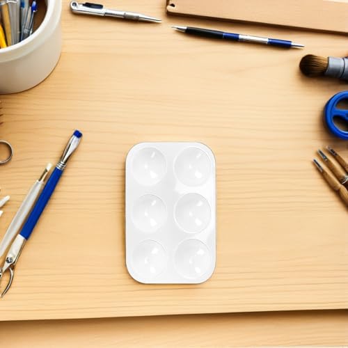 Paleta rectangular de acuarela PRETYZOOM con 6 compartimentos set de 40 7