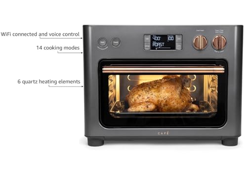 Cafe-Couture-Oven-with-14-essential-cooking-modes-including-Air-Fry-CrispFinish-Bake-Broil-Roast-Toast-Pizza-WiFi-Smart-Connected-Voice-Control-Countertop-Small-Appliances-Matte-Black Cafe Couture Oven with 14 essential cooking modes including Air Fry CrispFinish Bake Broil Roast Toast Pizza WiFi Smart Connected Voice Control Countertop Small Appliances Matte Black