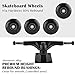 TLHB Skateboard Truck,Skateboard Wheels 52mm Suitable for Skateboarders,Fits 7.5-8