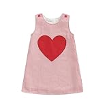 Toddler Baby Girl Valentines Day Outift Heart Print Dress Striped Sleeveless Tank Dress Infant Clothes Summer (Red, 2-3 Years)