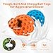 HIPPIH Indestructible Squeaky Dog Toys, Interactive Dog Balls 2 Pack, Chew Toys for Aggressive Chewers, Natural Rubber Puppy Toy for Large/Medium Dogs, Tough Puppy Teething Toy, Relieve Anxiety