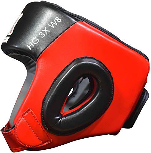 Casco Protezione PU Per Kick Boxing E Full Contact – Fight Point Savate – Taglia Rossa Barrus