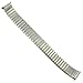 15-19mm Milano Silver Tone Stainless Steel Expansion Metal Relief Watch Band