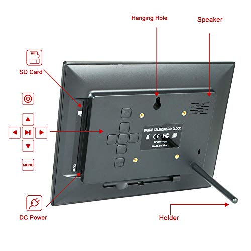 Johnziny 【 Upgraded 8 Inch Ips Hd Screen Digital Day Calendar Clock- 8 Alarm,Auto-Dimming,Large Day Date Dementia Clocks For Seniors Elderly Vision Impaired Memory Loss #TOP6