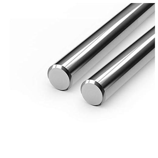 Linear Motion Rods, FEYRINX 2PCS 8mm x 410mm (.315 x 16.14 inches) Case Hardened Chrome Linear Rail Shaft for 3D Printer, DIY, CNC - Metric h8 Tolerance