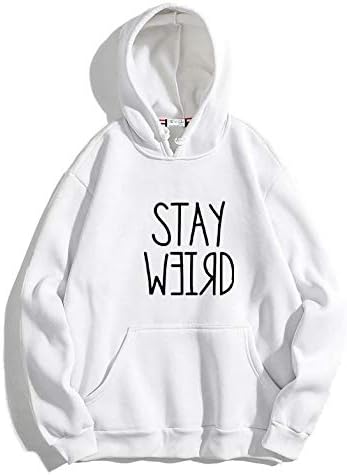 The SV StyleUnisex White Hoodie with Black Print: I Came.I Saw.I Made IT Awkward/Printed White Hoodie/Graphic Printed Hoodie/Hoodie for Men & Women/Warm Hoodie/Unisex Hoodie