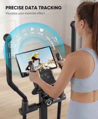 Image of Elliptical Machine, Dripex Magnetic Elliptical Exercise Machine for Home, Quiet & Smooth Elliptical Training Machines with 16 Levels, 15.3 inch Stride, 17.6LB Flywheel, Indoor Cardio Equipment