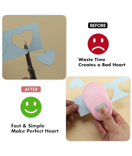 Image of 101 Pcs Stamp Puncher and Origami Paper, Postage Stamp Punch, Paper Punch Tool Set for DIY Scrapbooking and Craft Projects (Light pink)
