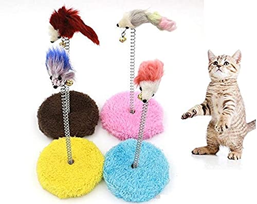 PSK PET MART 1 Pcs Funny Pet Cat Kitten Playing Toys,Cat Elastic Feather False Mouse with Bottom Sucker Toys (Color May Vary) (B091MZH5JL) Amazon Price History, Amazon Price Tracker