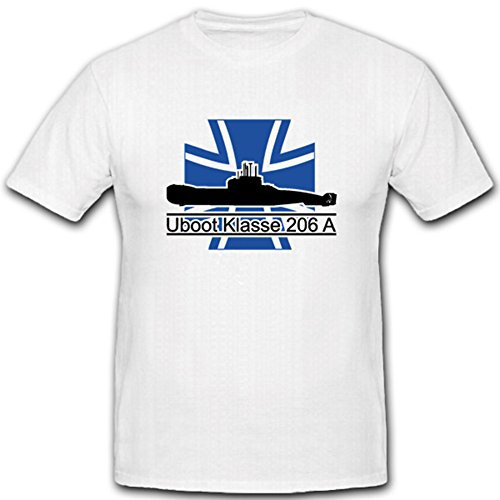 T-shirt Marine Bundeswehr U Boot Class 206a Blanc 3XL